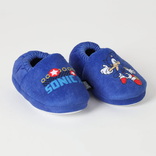 Pantufla Niño Letras Sonic Azul