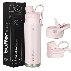 Botella Agua Térmica Buffer Paine 700ml  + 2 Tapas Pinky