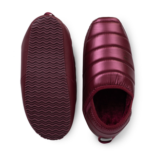 Combo Pantuflas Llaima Polar Burgundy + Sherpa Negro