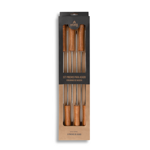 Set De 6 Pinchos Para Asado