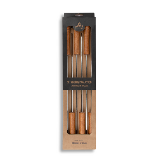 Set De 6 Pinchos Para Asado