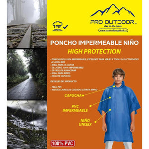 Combo Lluvia Niño: Poncho Impermeable Pro Outdoor + Gorro Spider-Man Marvel