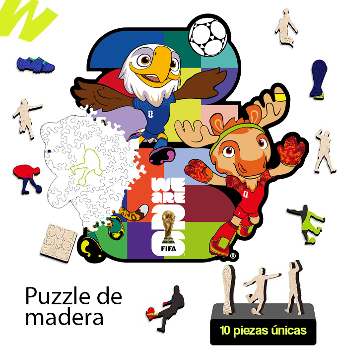 Puzzle 200 Piezas FIFA 2026 Usa/Can/Mex Mascotas M30 Core – Tienda