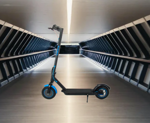 Scooter Eléctrico Azul 8.5". (Rueda Anti Pinchazos) 300W / 10A. Plegable + Suspensión