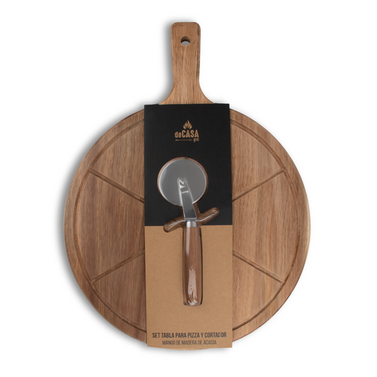 Set Tabla Para Pizza Y Cortador