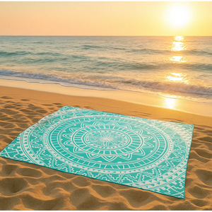 Toalla Playa XL 153X163Cm Mandala Aqua