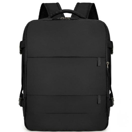 Combo Mochila Viaje Viral Cabina 40L Black y Maleta de Cabina Rosado Oscuro