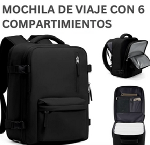 Combo 2 Mochilas de Viaje Viral (Black & Beige).(Cabina Avión) 31L. Resistente al agua.