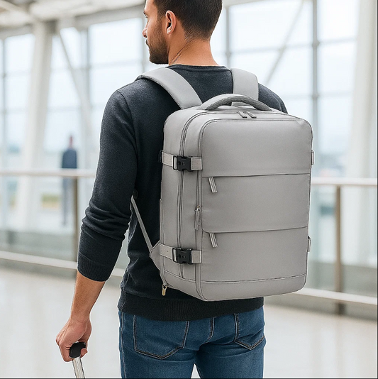 Mochila Viaje Viral (Cabina Avión) 31L Premium Grey. Resistente al agua.
