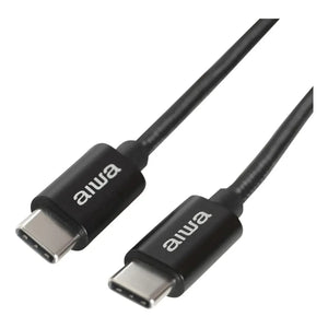 Cable Tipo C a Tipo C Aiwa Negro
