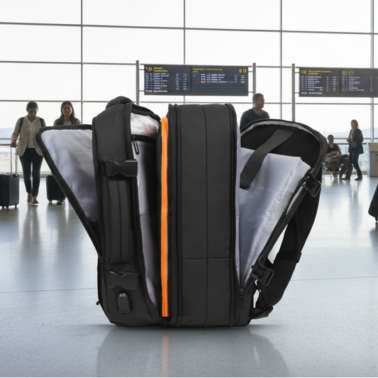 Mochila Viaje Viral Navigator XL 38L. Expandible - Resistente al agua. Black