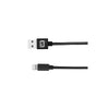 Fabric MFI Lightning USB Cable 1m Black