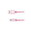 Fabric MFI Lightning USB Cable 1m Rose Gold