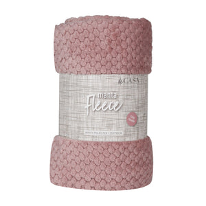 Manta Fleece mediana rosado