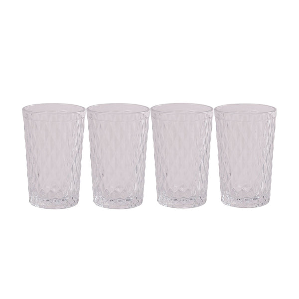 Set 4 vasos de vidrio 350 ml Verde - Tienda Copec