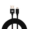Fabric micro USB cable 2m black